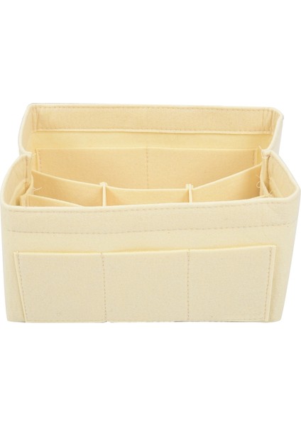 Keçe Kumaş Iç Çanta, El Çantasına Sığar, Çok Cepli Kozmetik Çantaları, Saklama ve Kişisel Eşya Düzenleyici Beyaz (Yurt Dışından) fiyatları