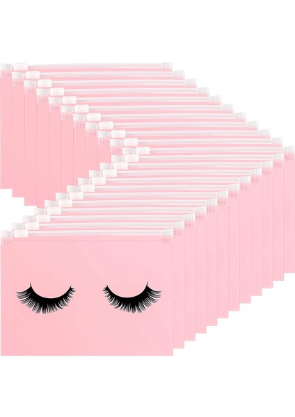 100 Adet Kirpik Bakım Çantası, Kirpik Makyaj Çantası, Boş Kirpik Kozmetik Çantası, Seyahat Makyaj Çantası, Tuvalet Çantası, Pembe (Yurt Dışından)