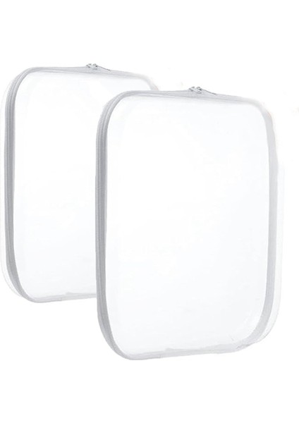 Şeffaf Fermuarlı Sert Kese, Istiflenebilir Saklama Kutuları, Kozmetik Oyuncak Kırtasiye Depolama Için Taşınabilir Şeffaf Fermuarlı Kutu (Yurt Dışından)