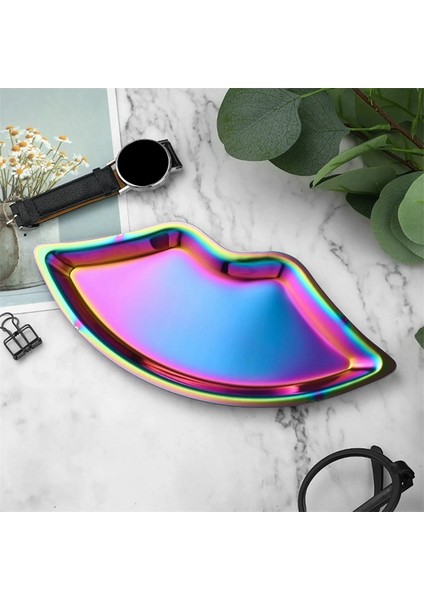 2 Adet Paslanmaz Çelik Dudak Şeklinde Mücevher Tepsisi Ev Kozmetik Metal Tepsi Kadın Mücevher Saklama Tepsisi Dekoratif, D (Yurt Dışından) fırsatları