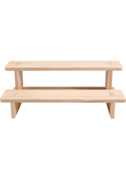 Iki Katlı Ahşap Sergileme Standı, Parfüm ve Kozmetik Masaüstü Standı, Mutfak Eşyaları Için De Uygundur. (Yurt Dışından)