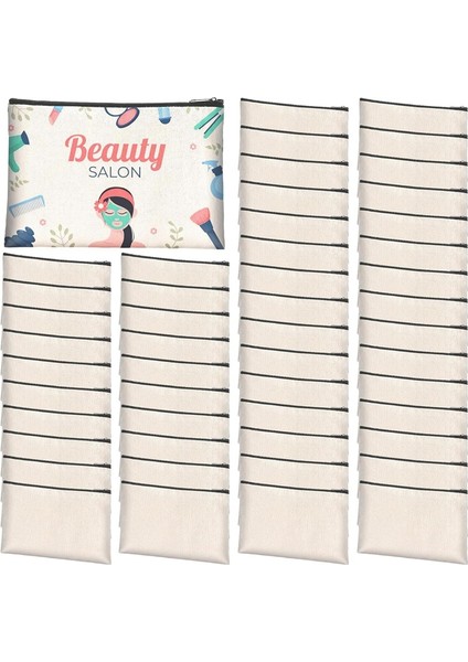 50 Adet Süblimasyon Boş Tuval Makyaj Çantası, Nedime Makyaj Çantası Için Toplu Boş Kendin Yap Isı Transferli Kozmetik Makyaj Çantaları (Yurt Dışından) fiyatları