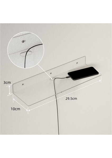 Şeffaf Akrilik Yüzen Raflar 4'lü Paket, 11,6 Inç Duvara Monte Raflar Yatak Odası, Banyo, Oturma Odası ve Oyun Odası Için (Yurt Dışından) indirimleri