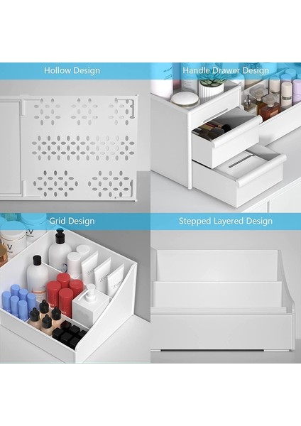 Tezgah Üstü Makyaj Düzenleyici, Cilt Bakım Düzenleyicileri, Cilt Bakım Ürünleri, Losyonlar ve Rujlar Için Kozmetik Saklama Düzenleyici (Yurt Dışından) modelleri