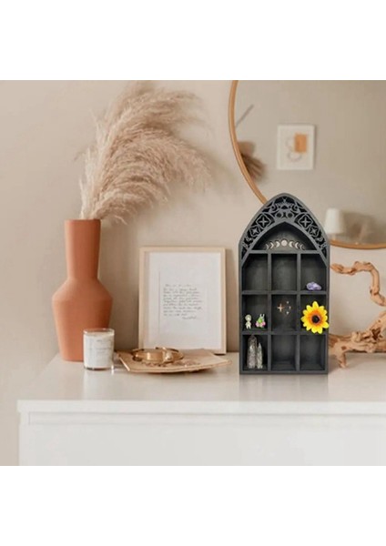 Duvar Ahşap Rafı Kristal Sergileme Rafı Biblo Rafı Kitap Rafı Makyaj Rafı Vazo Seramik Depolama Rafı B (Yurt Dışından) fırsatları