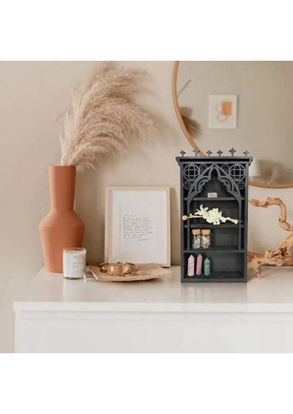 Duvar Ahşap Rafı Kristal Sergileme Rafı Biblo Rafı Kitap Rafı Makyaj Rafı Vazo Seramik Depolama Rafı B (Yurt Dışından) indirimleri