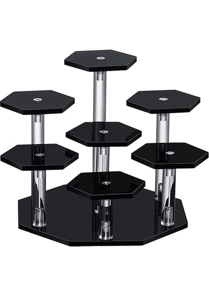 Akrilik Yükselticiler Sergileme Standı, 7 Katlı Parfüm Düzenleyici ve Kek Standı, Koleksiyonluklar Için Saklama Sergileme Standı (Yurt Dışından)