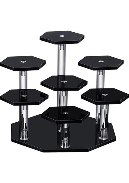 Akrilik Yükselticiler Sergileme Standı, 7 Katlı Parfüm Düzenleyici ve Kek Standı, Koleksiyonluklar Için Saklama Sergileme Standı (Yurt Dışından) fiyatları