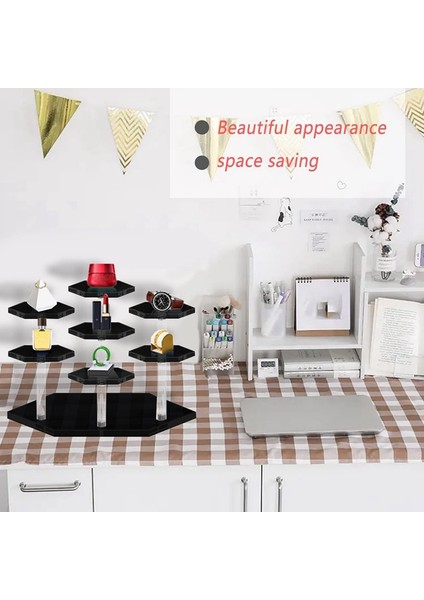 Akrilik Yükselticiler Sergileme Standı, 7 Katlı Parfüm Düzenleyici ve Kek Standı, Koleksiyonluklar Için Saklama Sergileme Standı (Yurt Dışından) modelleri