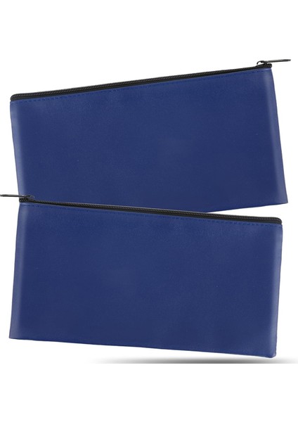 2 Adet Fermuarlı Para Çantası Banka Mevduat Para Çantası Düzenleyici Çek Cüzdan Seyahat Para Kesesi Madeni Paralar, Banknotlar, Kozmetikler Için (Yurt Dışından)