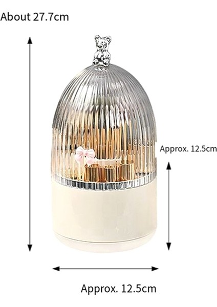 Kapaklı Dönebilen Makyaj Fırçası Tutucu Düzenleyici, 360° Dönebilen, Toz Geçirmez, Şeffaf Akrilik Kapaklı Makyaj Fırçası Kabı, A (Yurt Dışından) fırsatları