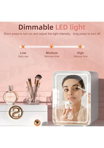 6l LED Işıklı Aynalı Makyaj Buzdolabı, Yatak Odası, Araba, Kozmetik ve Cilt Bakımı Için Küçük Buzdolabı, Abd Fişi-A (Yurt Dışından) modelleri