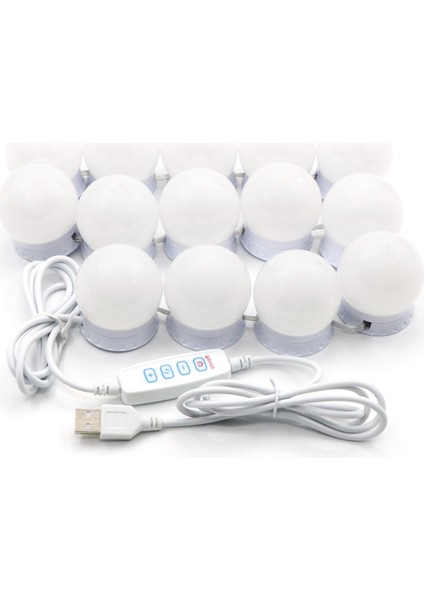 10 Parlaklık Seviyesi Ayarlanabilir 14 Kısılabilir Ampul LED Makyaj Aynası Işığı, Makyaj Masası, Banyo, Giyinme Odası Için (Yurt Dışından)