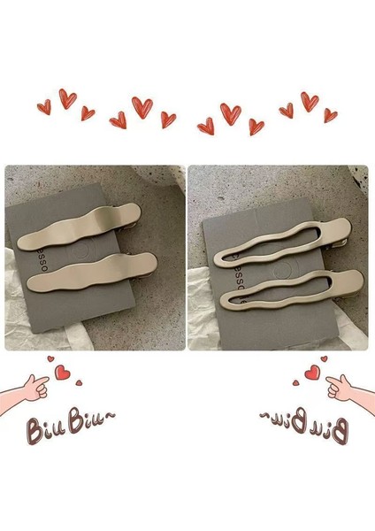 Axiaometal Gümüş Dalgalı Hattı Saç Tokası Bangla Klip Saç Aksesuarları (Yurt Dışından)