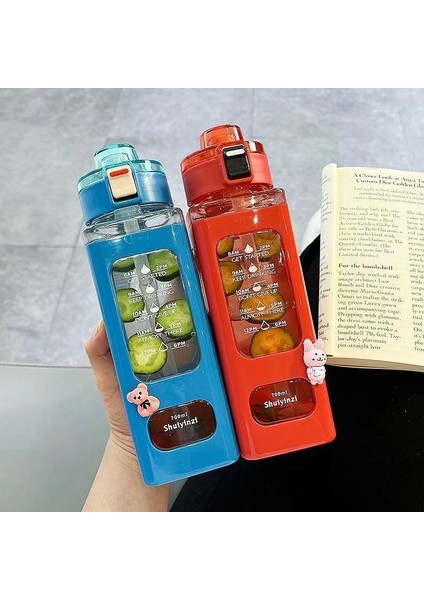 Yeni Açık Spor Kare Basit Öğrenci Taşınabilir Pipet Su Bardağı (Yurt Dışından) indirimleri