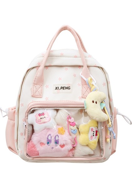 Şık ve Sevimli Omuzlar Hafif Aşk Baskı Taşınabilir Çok Amaçlı Okul Çantası (Yurt Dışından)