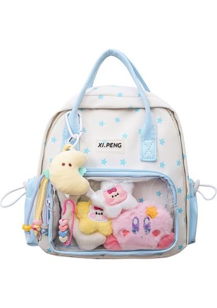 Şık ve Sevimli Omuzlar Hafif Aşk Baskı Taşınabilir Çok Amaçlı Okul Çantası (Yurt Dışından)