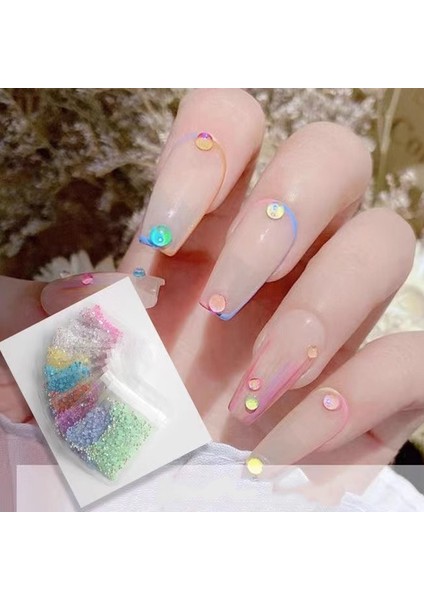 Nail Art Jewry 3D Rhinestones Kristal Boncuklar 100 Adet / Torba (Yurt Dışından) indirimleri