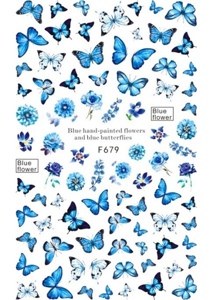 10 Adet 3D Yapışkanlı Retro Gül Nail Art Etiket F-679 (Yurt Dışından)