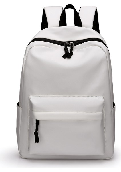 Yeni Sırt Çantası Kadın Rahat Sırt Çantası Büyük Kapasiteli Öğrenci Okul Çantası Yeni Basit Seyahat Sırt Çantası Katı Renkli Sırt Çantası (Yurt Dışından)
