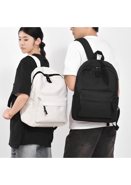 Yeni Sırt Çantası Kadın Rahat Sırt Çantası Büyük Kapasiteli Öğrenci Okul Çantası Yeni Basit Seyahat Sırt Çantası Katı Renkli Sırt Çantası (Yurt Dışından) fiyatları