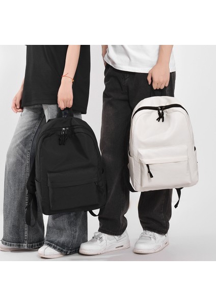 Yeni Sırt Çantası Kadın Rahat Sırt Çantası Büyük Kapasiteli Öğrenci Okul Çantası Yeni Basit Seyahat Sırt Çantası Katı Renkli Sırt Çantası (Yurt Dışından) modelleri