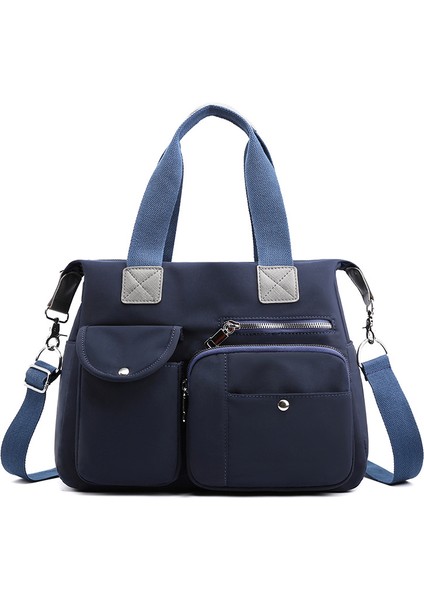 Yeni Bayan Omuz Çantası Avrupa ve Amerikan Kadın Omuz Çantası Anne Çantası Naylon Çantası Taşınabilir Büyük Kapasiteli Seyahat Çantası (Yurt Dışından)