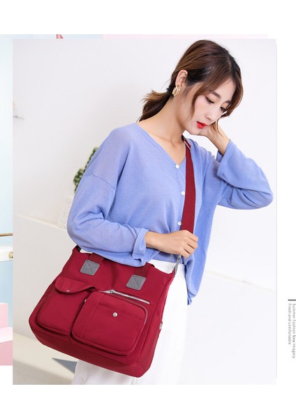 Yeni Bayan Omuz Çantası Avrupa ve Amerikan Kadın Omuz Çantası Anne Çantası Naylon Çantası Taşınabilir Büyük Kapasiteli Seyahat Çantası (Yurt Dışından) fiyatları