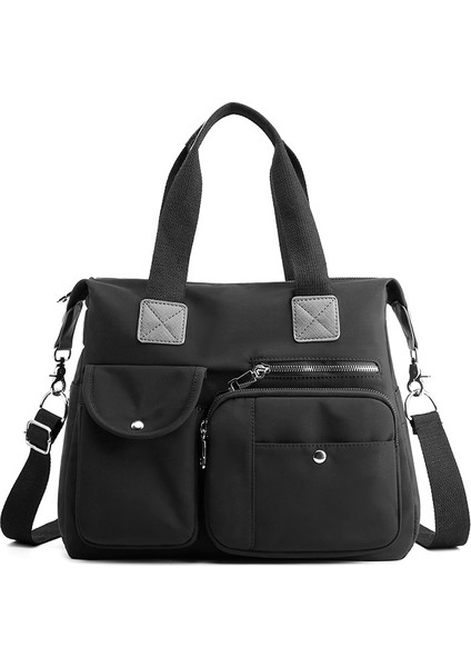 Yeni Bayan Omuz Çantası Avrupa ve Amerikan Kadın Omuz Çantası Anne Çantası Naylon Çantası Taşınabilir Büyük Kapasiteli Seyahat Çantası (Yurt Dışından)