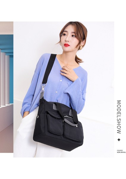 Yeni Bayan Omuz Çantası Avrupa ve Amerikan Kadın Omuz Çantası Anne Çantası Naylon Çantası Taşınabilir Büyük Kapasiteli Seyahat Çantası (Yurt Dışından) modelleri