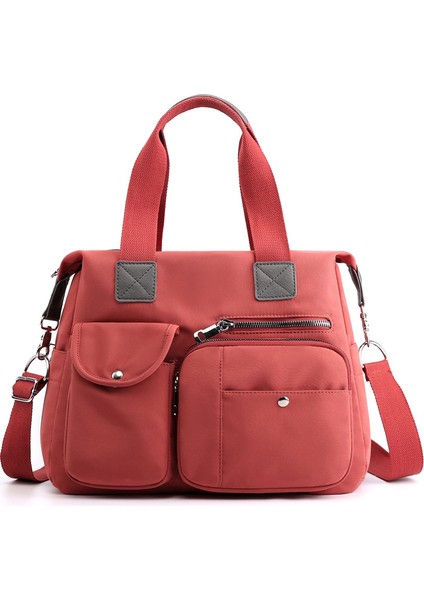 Yeni Bayan Omuz Çantası Avrupa ve Amerikan Kadın Omuz Çantası Anne Çantası Naylon Çantası Taşınabilir Büyük Kapasiteli Seyahat Çantası (Yurt Dışından)