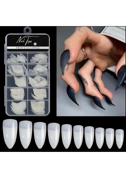 100 Adet/kutu Nail Ipuçları Kartal Pençesi Sanat Çivileri (Yurt Dışından)
