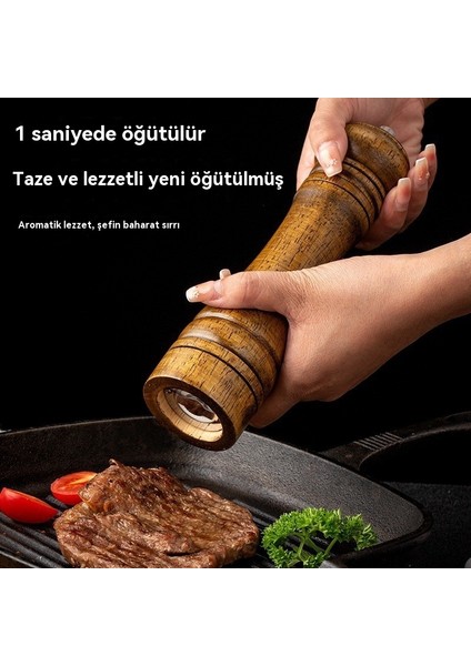 Manuel Masif Ahşap Karabiber Zanthoxylum Biber Öğütme (Yurt Dışından) modelleri