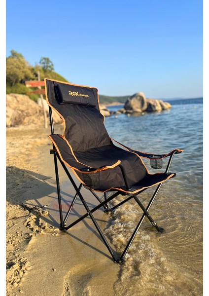 Rox Campıng Katlanır Kamp Sandalyesi - Siyah fırsatları