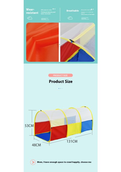 Çocuklar Için Kemerli Tünel Üç Renkli Emekleme Tüneli Oyun Oyuncağı (Yurt Dışından) fiyatları