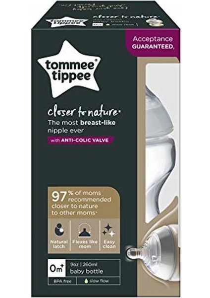 Closer to Nature Geniş Ağızlı BPA’sız Anti-Kolik Valfli Polipropilen Biberon 260 ml – Kolik Önleyici modelleri