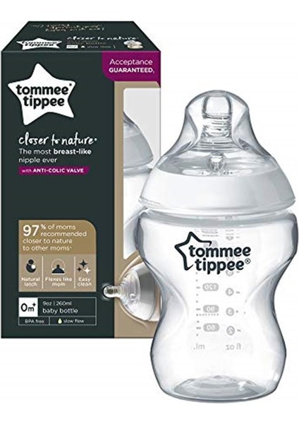 Closer to Nature Geniş Ağızlı BPA’sız Anti-Kolik Valfli Polipropilen Biberon 260 ml – Kolik Önleyici fırsatları