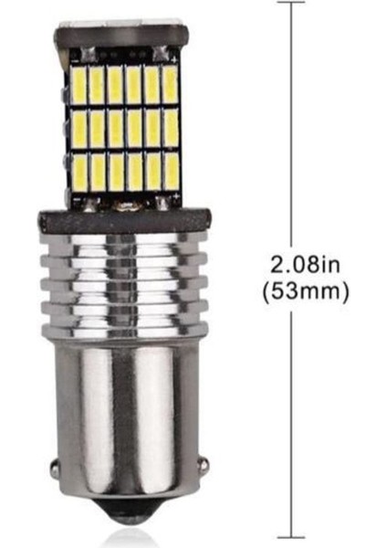 45 SMD LED Araç Ampulü 2'li Set – Düşük Güç Tüketimi, Canbus Uyumlu, BA15S 1156 P21W, Beyaz Yüksek Parlaklık fırsatları