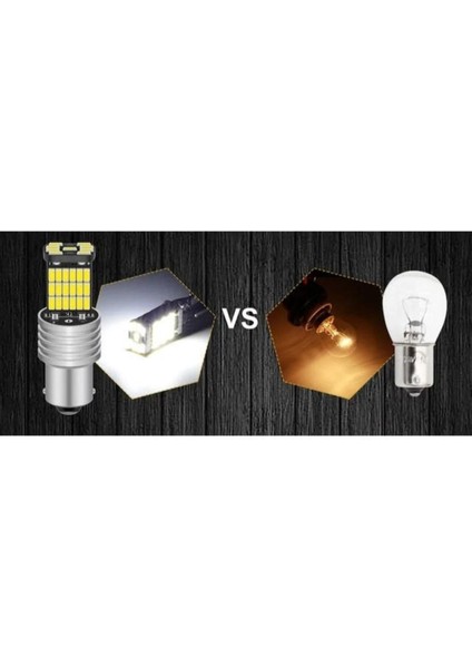45 SMD LED Araç Ampulü 2'li Set – Düşük Güç Tüketimi, Canbus Uyumlu, BA15S 1156 P21W, Beyaz Yüksek Parlaklık indirimleri