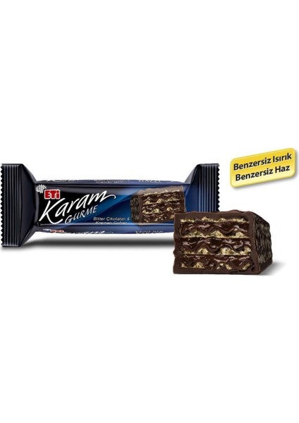 Karam Gurme Bitter Çikolata ve Kremalı Gofretli Kutu Çikolata 50 g x 18 Adet – Türkiye'de Üretilmiştir fırsatları