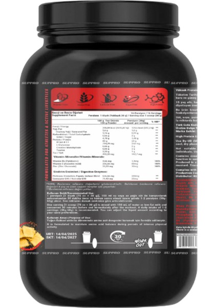 Bisküvi Aromalı Whey Protein Tozu 990 g – Kas Gelişimini Destekleyen Yerli Üretim Sporcu Takviyesi modelleri