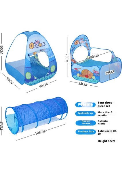Çocuk Çadırı Üç Parçalı Oyun Evi Katlanır Emekleme Tünel Ev Üçü Bir Arada (Yurt Dışından) fiyatları
