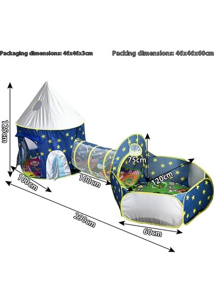 Çocuk Çadırı Kapalı Katlanabilir Oyun Evi Emekleme Tüneli (Yurt Dışından)