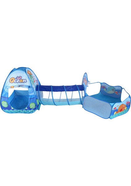 Çocuk Çadırı Üç Parçalı Oyun Evi Katlanır Emekleme Tünel Ev Üçü Bir Arada (Yurt Dışından)