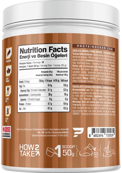Cream Of Rıce - Çikolata - 1kg - 20 Servis fiyatları