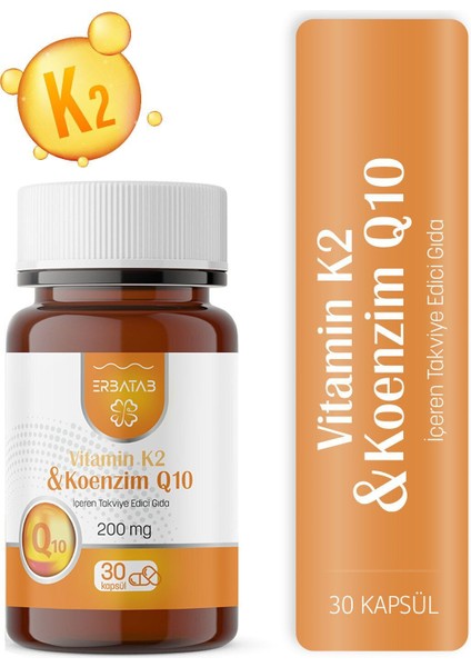 Vitamin K2 ve Koenzim Q10 30 Bitkisel Kapsül – Vegan, Jelatinsiz, Kalp ve Kemik Sağlığını Destekler, Türkiye Üretimi fiyatları