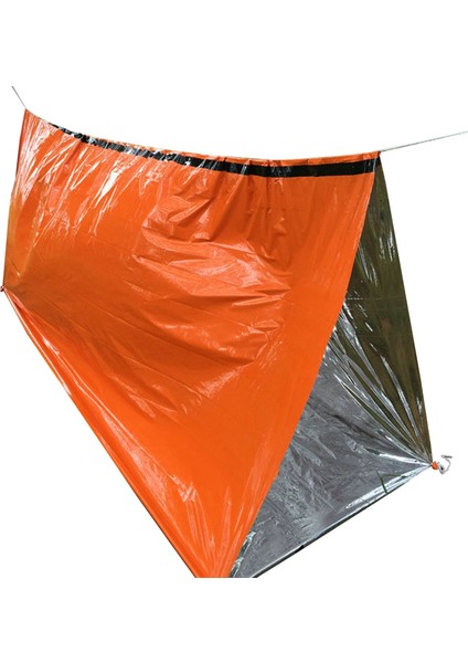 Acil Durum Hayatta Kalma Yaşam Ponçosu Su Geçirmez Kamp Ekipmanı Açık Hava Battaniyesi Yeniden Kullanılabilir Termal Ponço Yağmurluk Uyku Tulumu ve Çadır Barınağı-Tip 3 (Yurt Dışından) modelleri