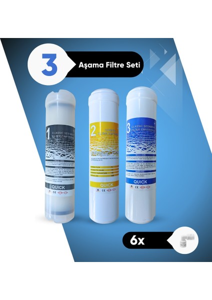 Kapalı Kasa Su Arıtma Cihazı 12 Inç 3 Lü Inline Su Arıtma Ön Filtre Seti