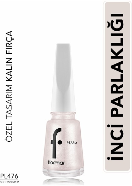 Pearly Yarı Transparan & Parlak Bitişli Sedefli Oje (PL476 Soft Whisper) 8682536104432