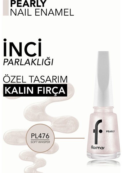 Pearly Yarı Transparan & Parlak Bitişli Sedefli Oje (PL476 Soft Whisper) 8682536104432 fırsatları